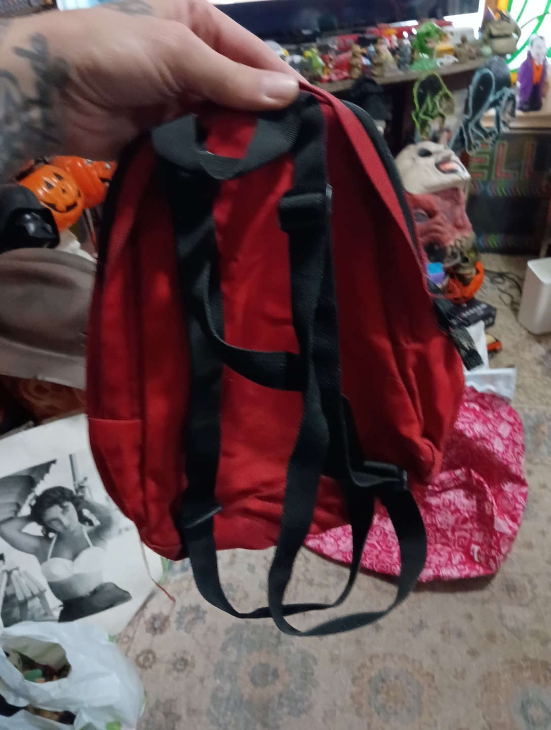 Vintage JanSport Halfpint Mini Backpack Red 3