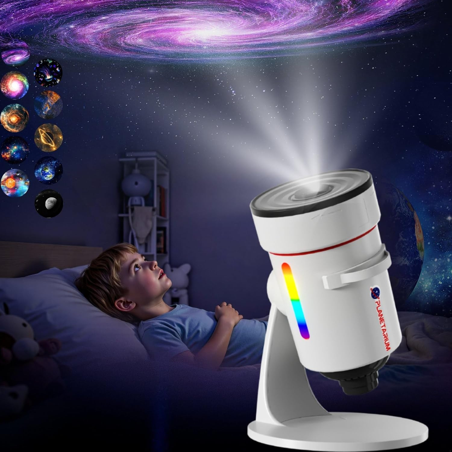 Galaxy Projector，Upgraded 4K HD Star Projector Lens, 10 Slides Image Planetarium gallery