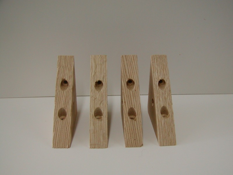 Solid American Oak Cabinet Corner Wood Blocks/Braces (Package of 4) Counter Top gallery