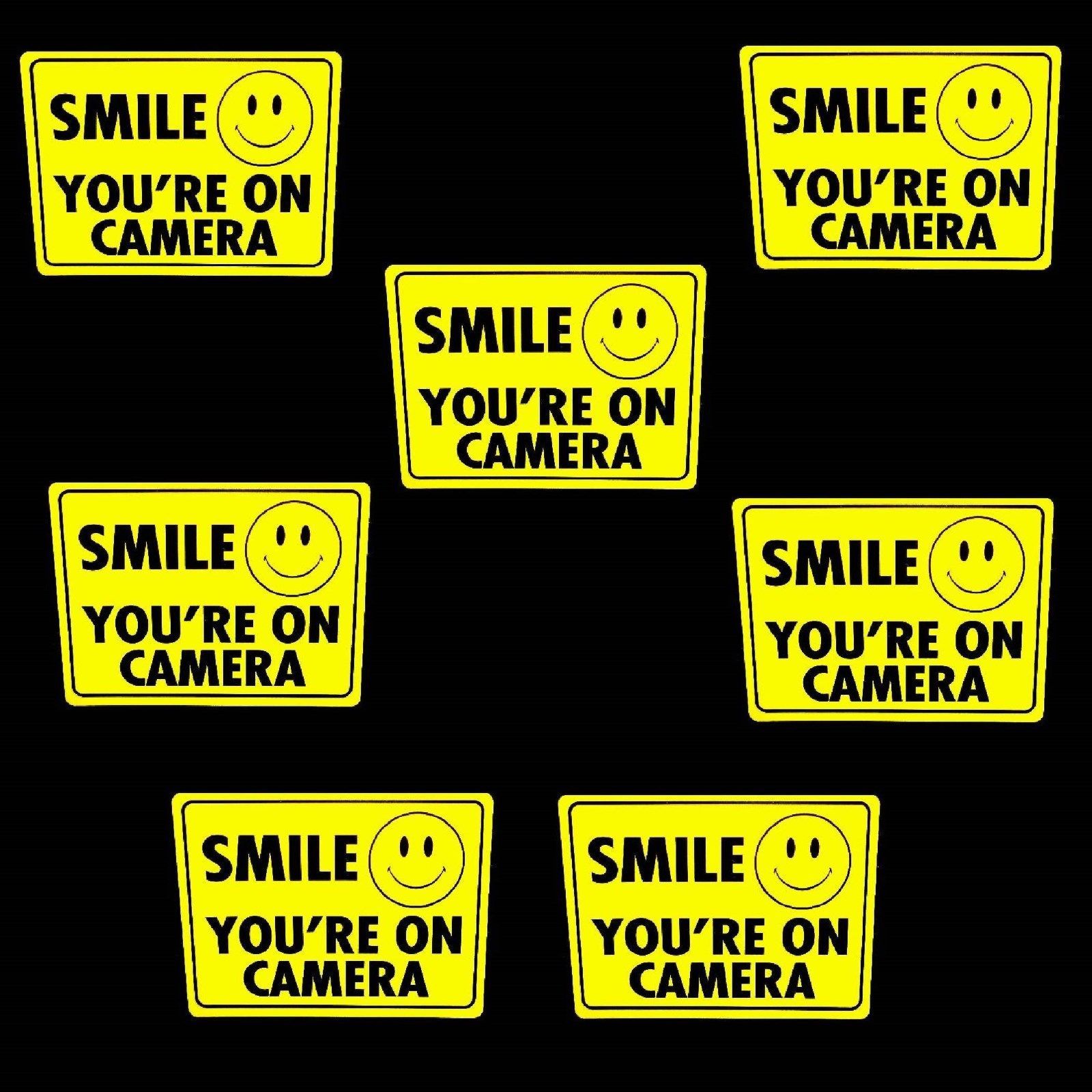 Camera Window Warning Sticker Signs For Home Waterproof Surveillance Decals Lot gallery
