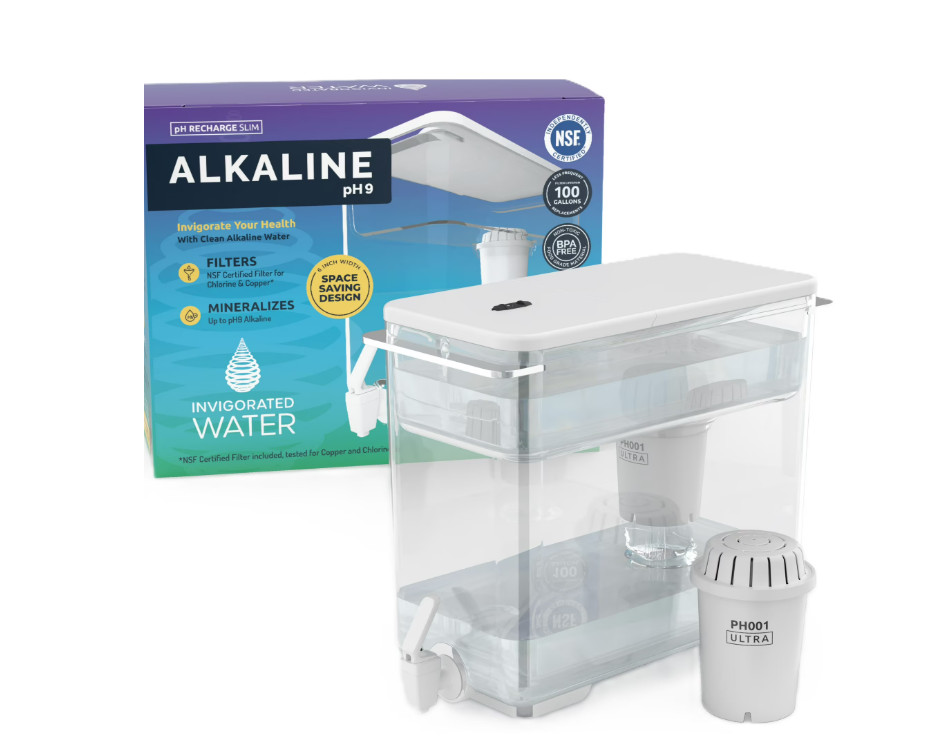 Invigorated Water pH Recharge Slim 38 Cup Alkaline Water Filter Dispenser gallery