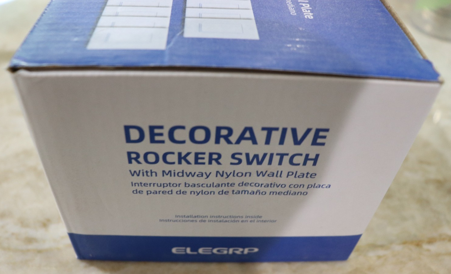 10 Pk ELEGRP Decorative Rocker Switch Single Pole 15A 120V/277V Res. Grade gallery