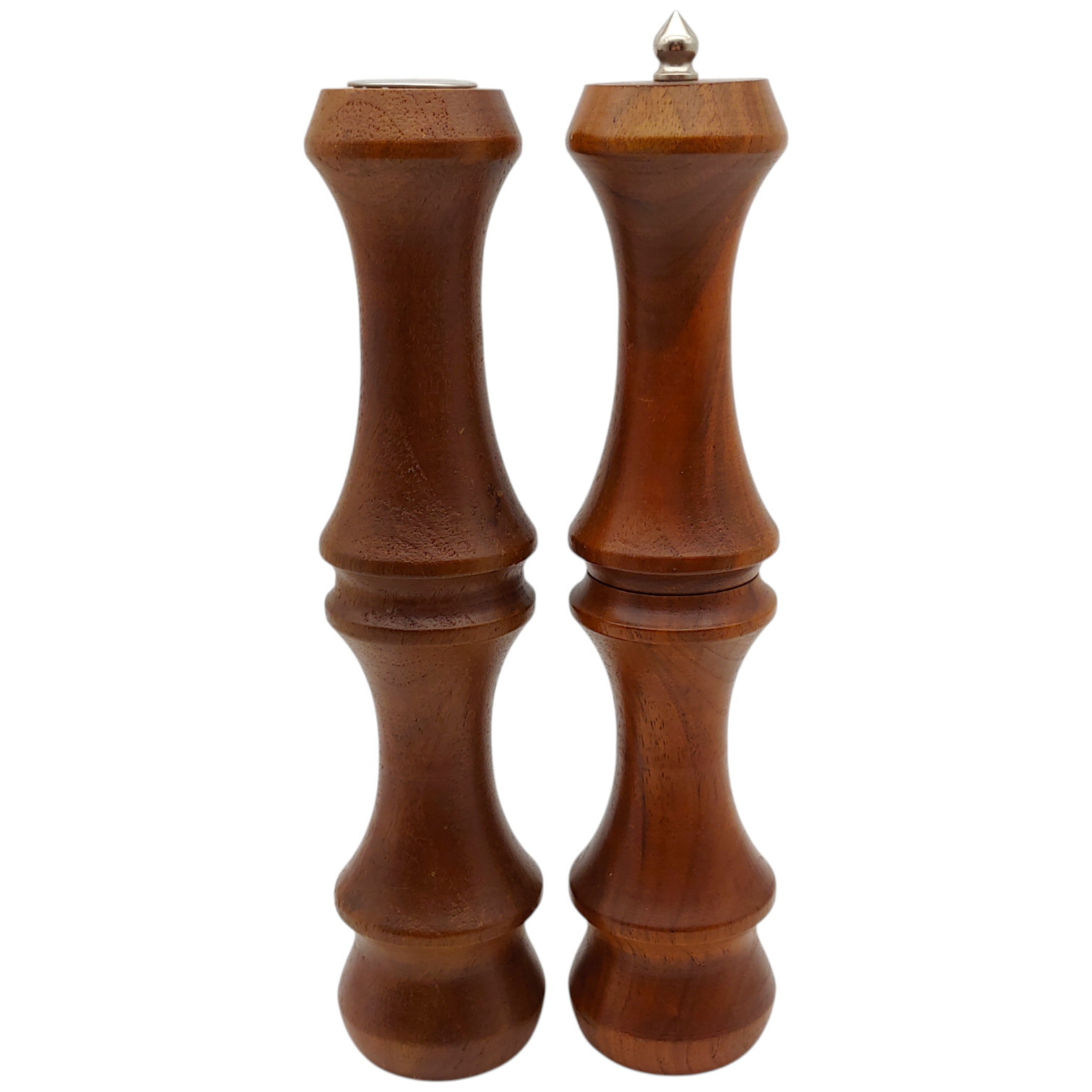 Solid Wood Salt Shaker & Pepper Mill Grinder - 9.5" Tall Dark Brown Set of 2 gallery