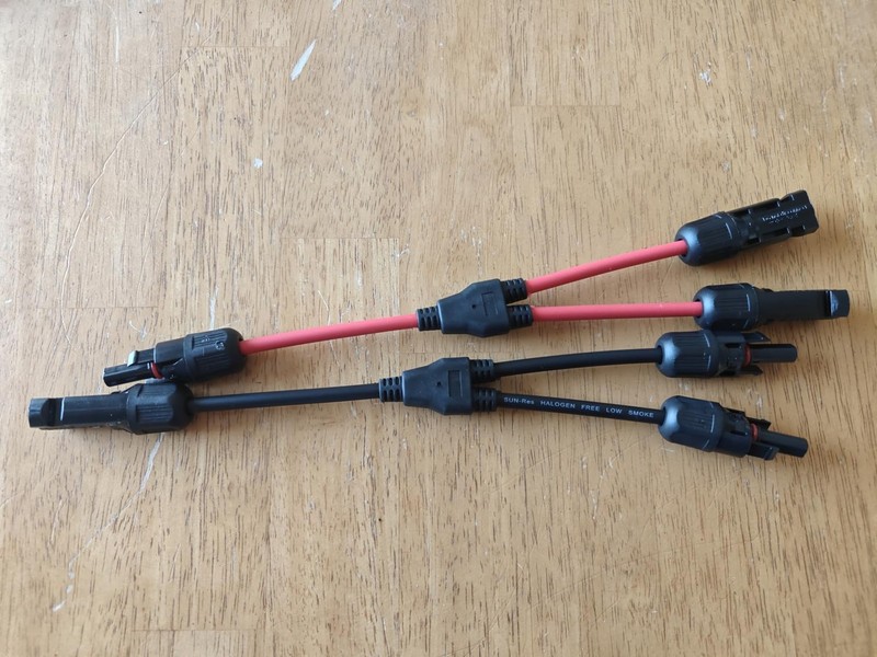 Solar Connectors Y Branch Parallel Panel Adapter Cable Wire Plug Tool Kit for PV gallery