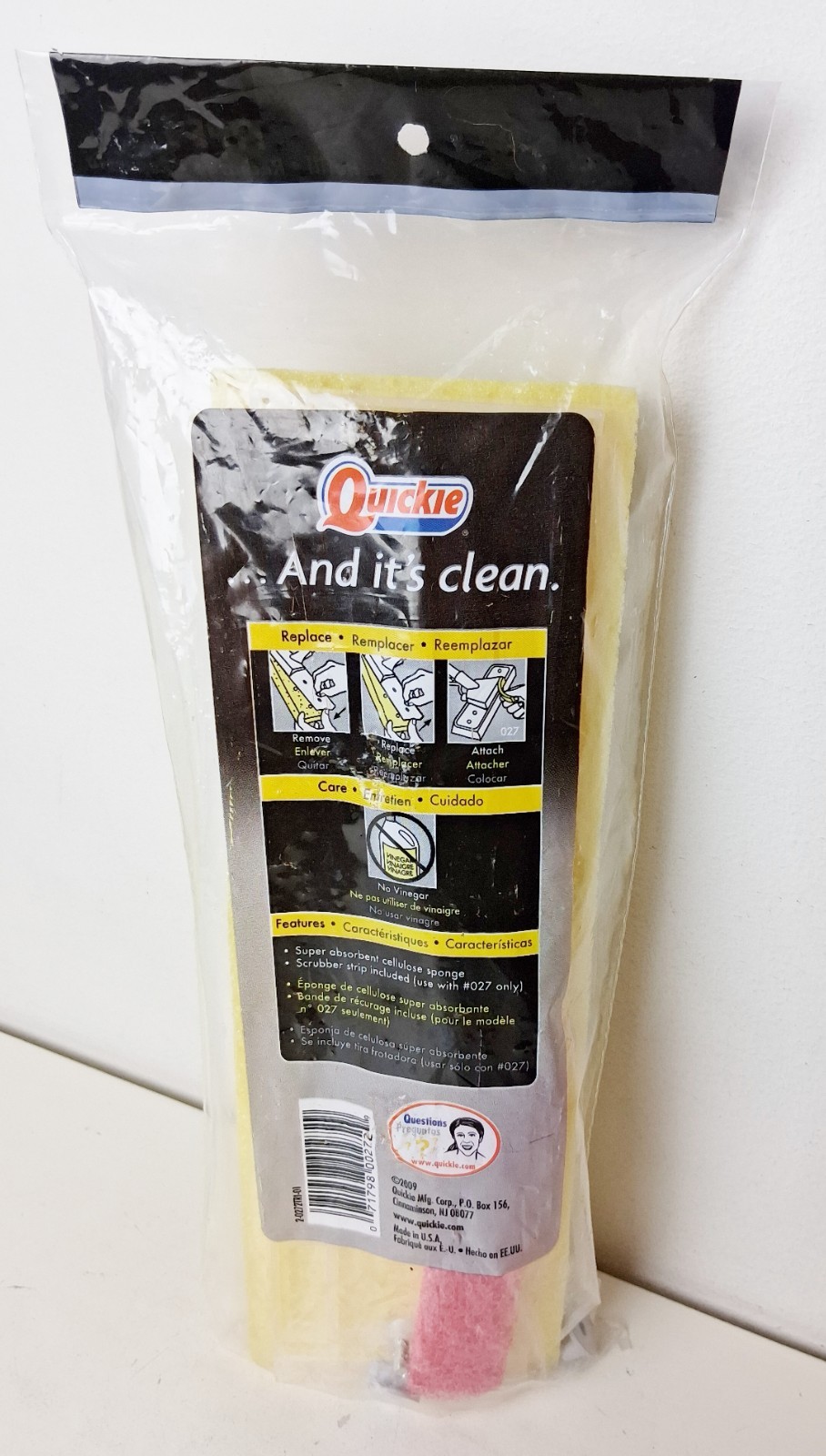Quickie Professional Jumbo Sponge Mop Head Refill Type J SEALED In Package gallery