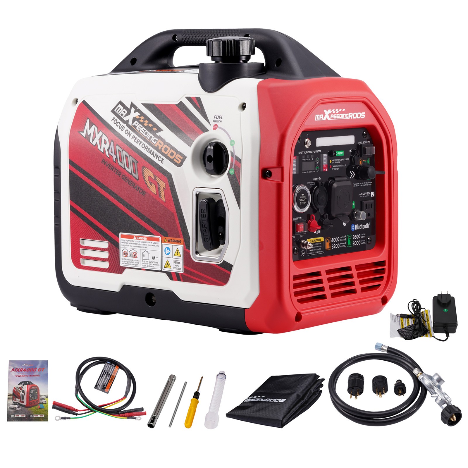 4KW Dual Fuel Generator Inverter Portable LPG/Gas Bluetooth Start 60dB gallery