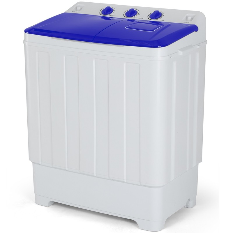 30lbs Compact Portable Semi-Automatic Twin Tub Washing Machine Washer Spinner US gallery