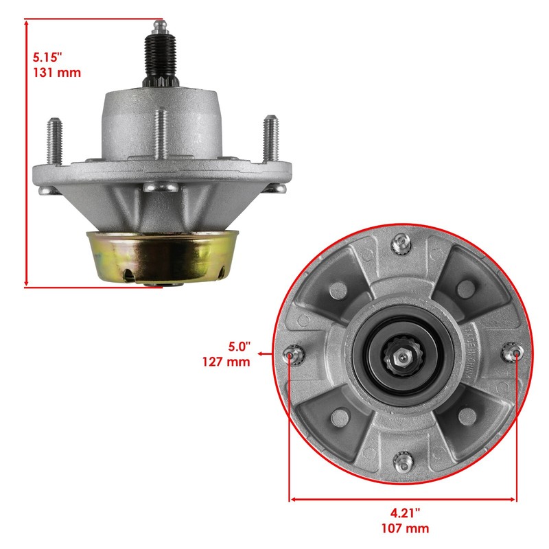 48" Deck Spindle w/ Pulley & Blade John Deere X324 X340 X500 X520 X534 X540 X590 gallery