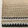 Natural Fiber Collection Runner Rug - 2'6" x 8', Natural & Black, Handmade Fa... gallery