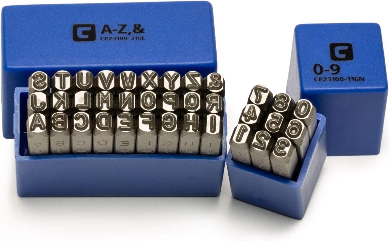 Capri Tools Professional 3/16 in. Letter and Number Stamp Set, 36Piece gallery