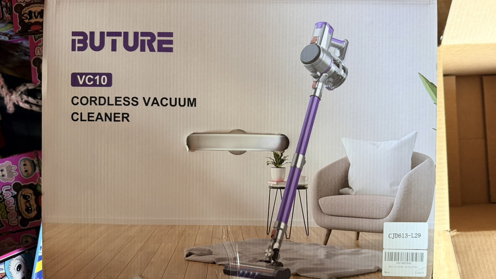 Buture VC10 Cordless Bagless Stick Vacuum Handheld Purple/Gray 22.2V gallery