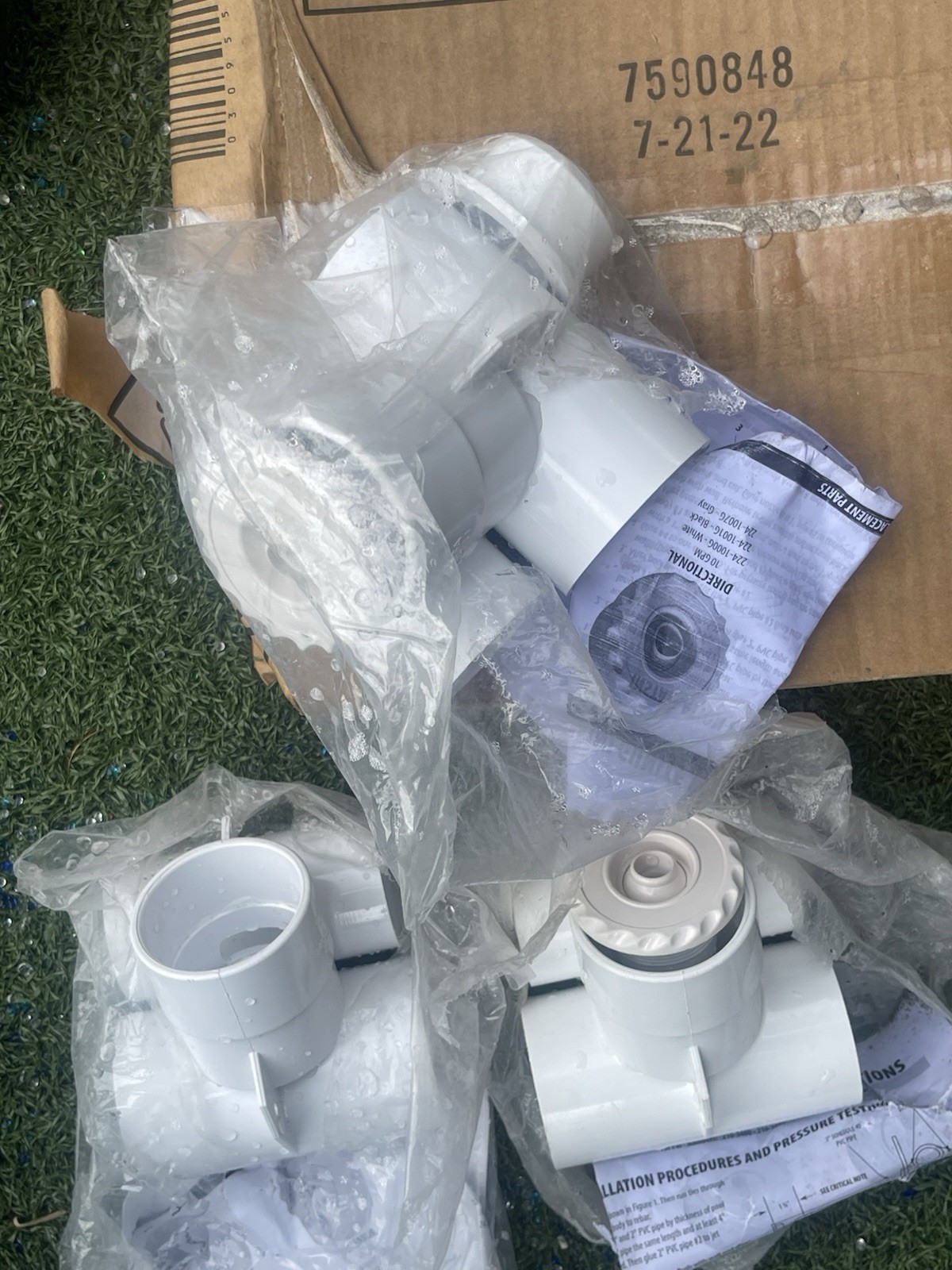 3x Gunite Spa Jet Assembly 2” Plumbing Open Box Unused Pool Spa Replacement gallery