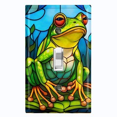 Metal Light Switch Outlet Cover Decorative Wall Plate Green Forest Frog AML191