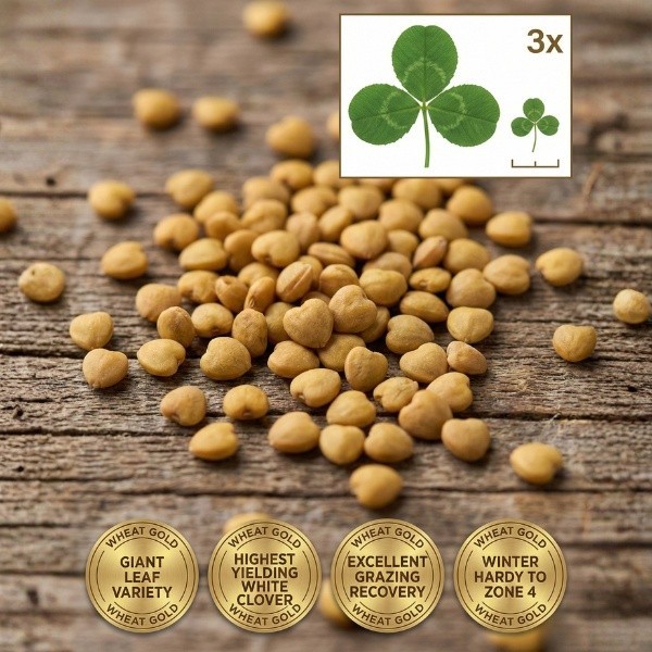 Old Cobblers Farm™ Wicked Tuff Turf Ladino Clover (Legumes) - (5/10/15/20lbs) gallery