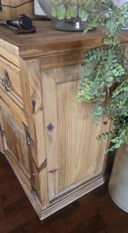 Antique Solid Pine Wood Drawer Cabinet Nightstand Mexican furniture 85340 gallery