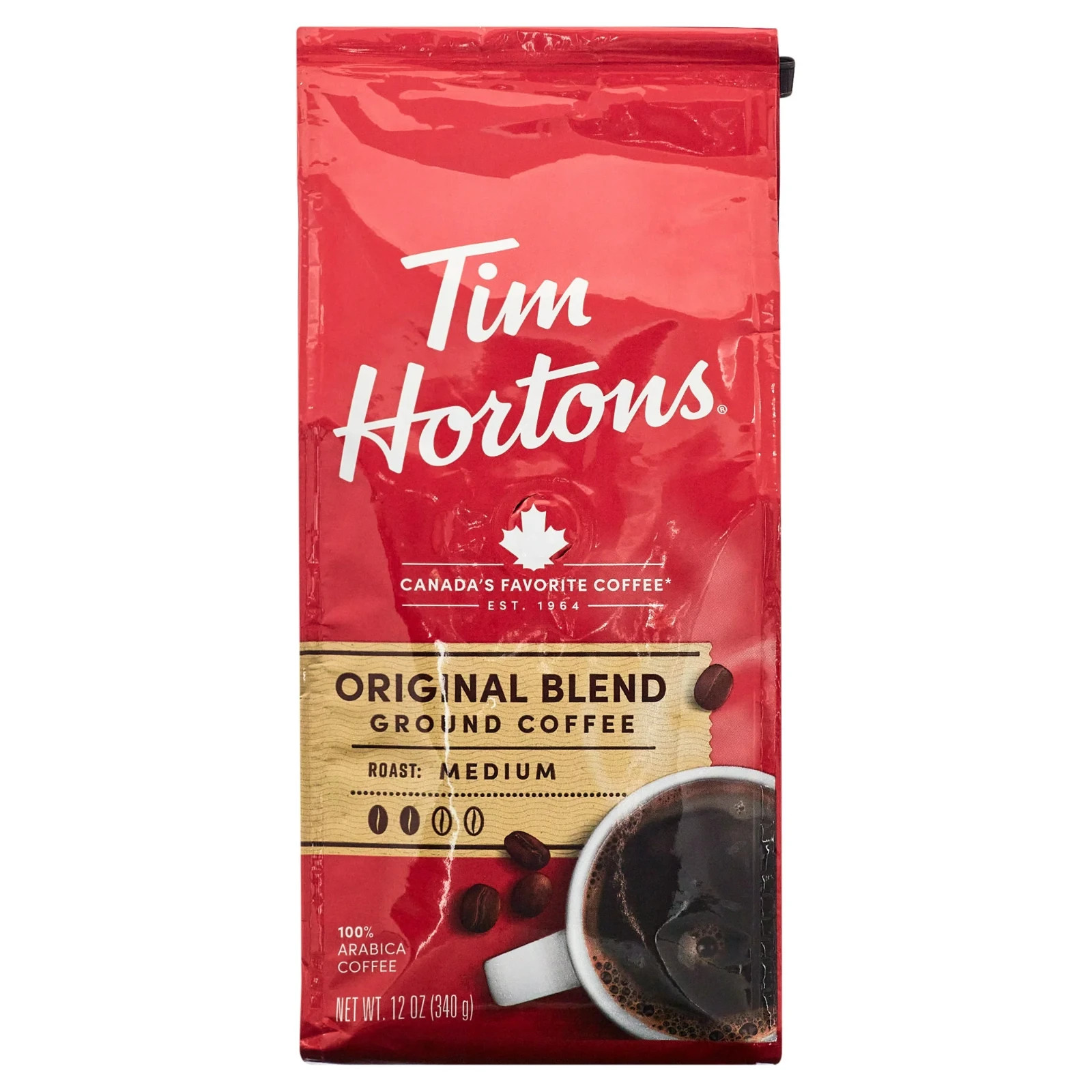 Tim Hortons Original Blend Ground Coffee, 100% Arabica Medium Roast, 12oz Bag gallery
