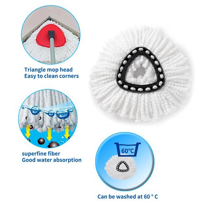 Replacement Microfiber Mop Head Easy Clean Wring Refill For O-Cedar Spin Mop gallery