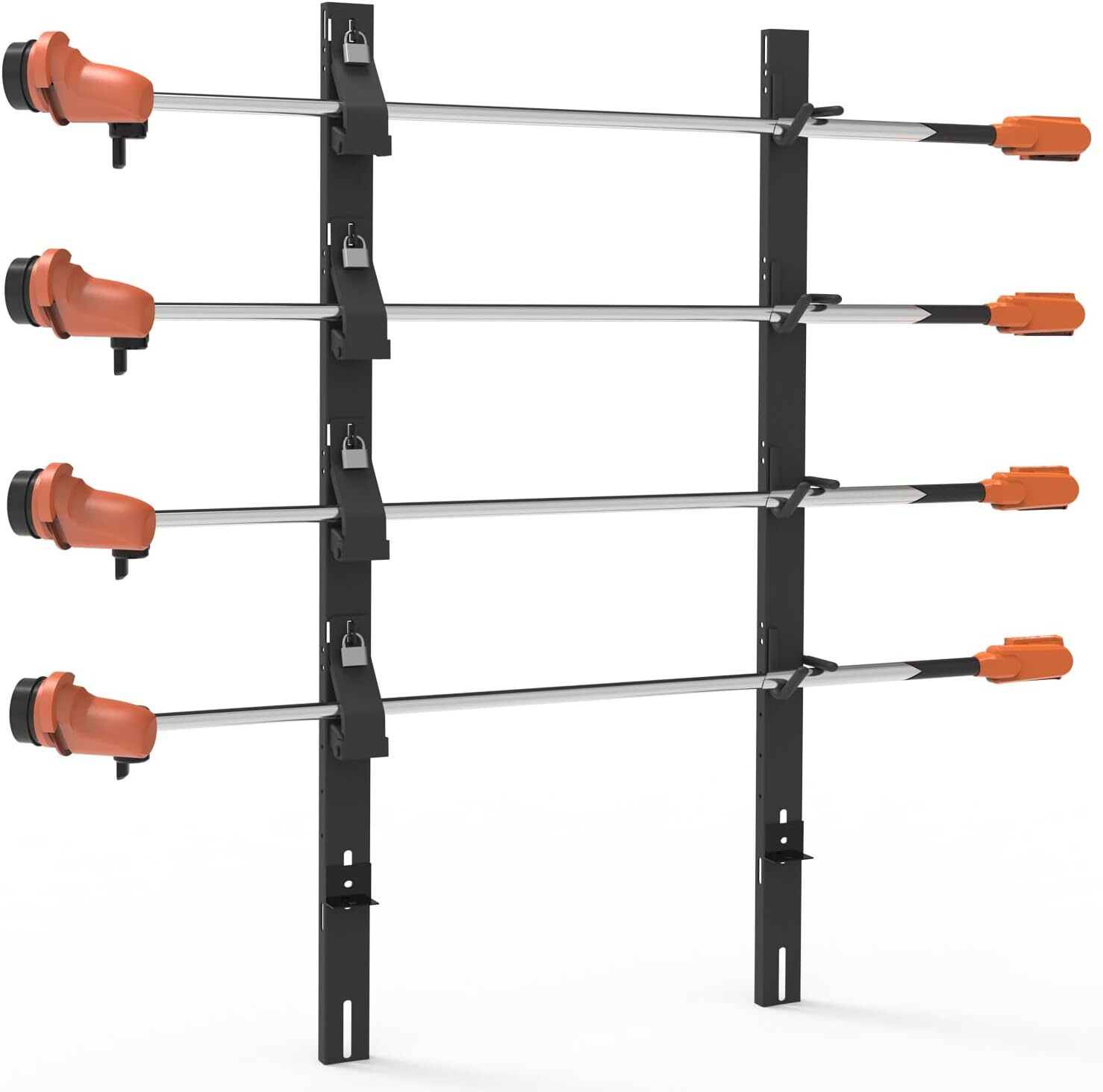 4 Place Lockable Weedeater Trimmer Rack Kit Steel For Enclosed / Open Trailer gallery