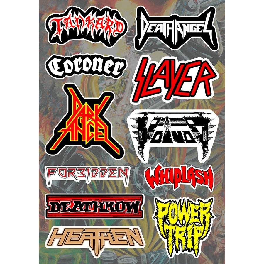 Thrash Metal Sticker Pack | Over Kill Municipal Waste Megadeth Sepultura S.O.D. gallery