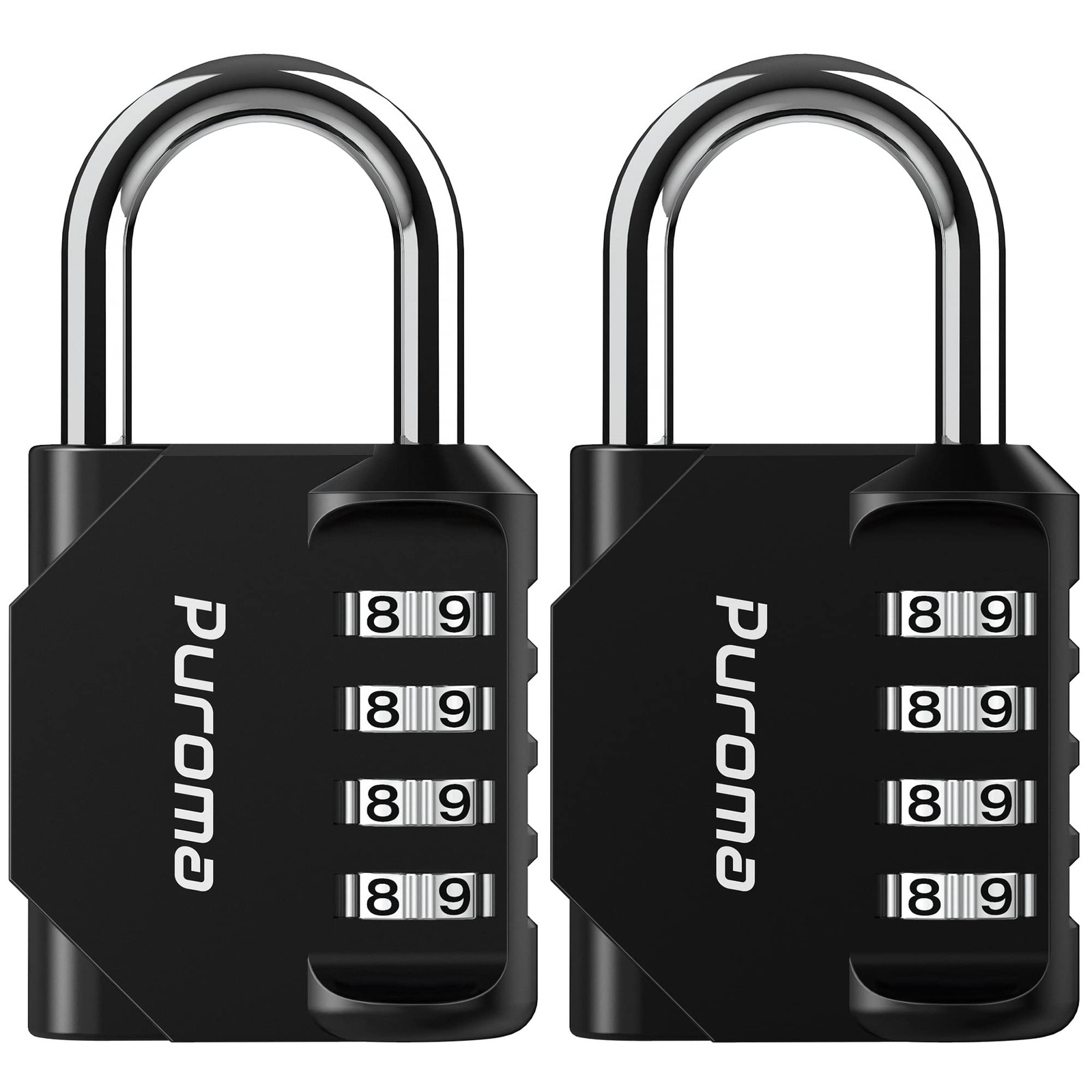 Puroma 2 Pack Combination Lock 4 Digit Padlock for School Gym Locker Sports gallery