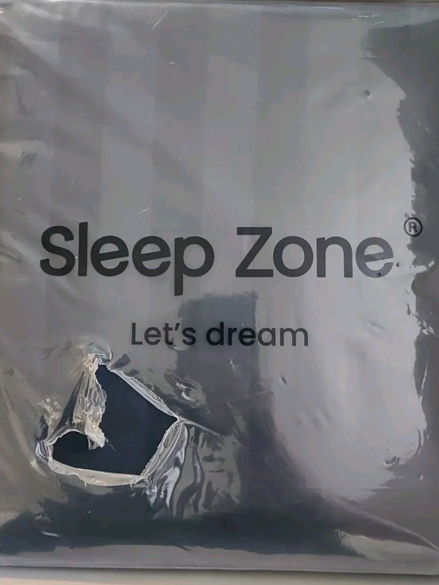 SLEEP ZONE Striped Cooling Queen Sheets Set 4 Piece Super Soft Fitted Flat NAVY gallery