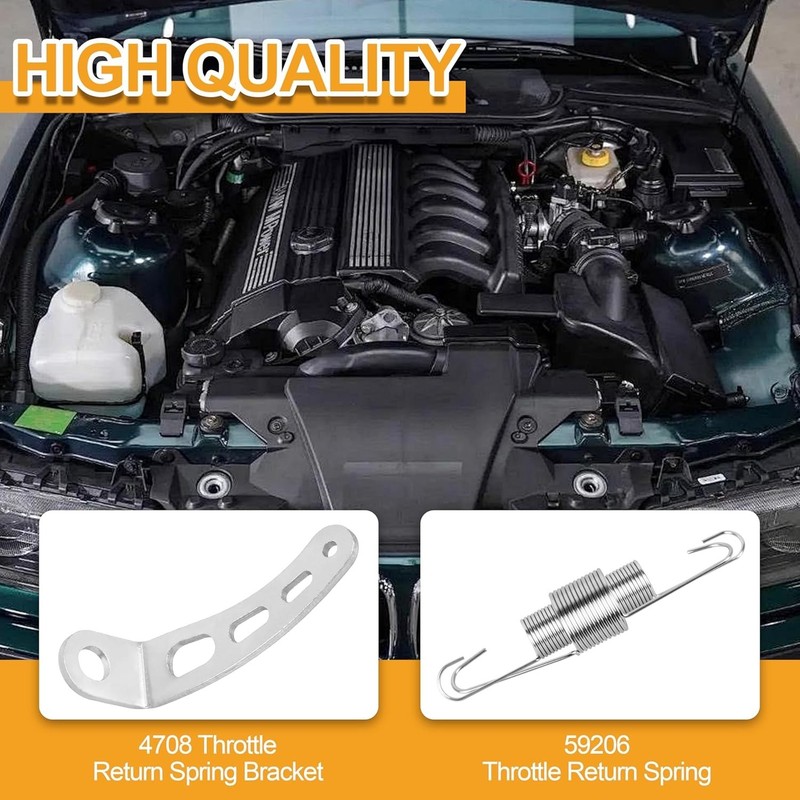 Complete Carburetor Return Spring Kit - Metal Bracket & Throttle Spring Included gallery