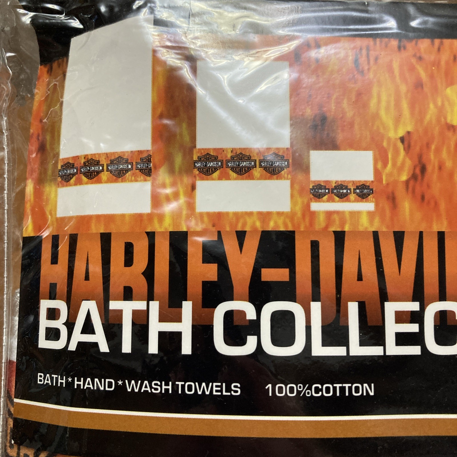 New In Package Harley Davidson Bath Collection Bath Hand Wash Towels 100% Cotton gallery