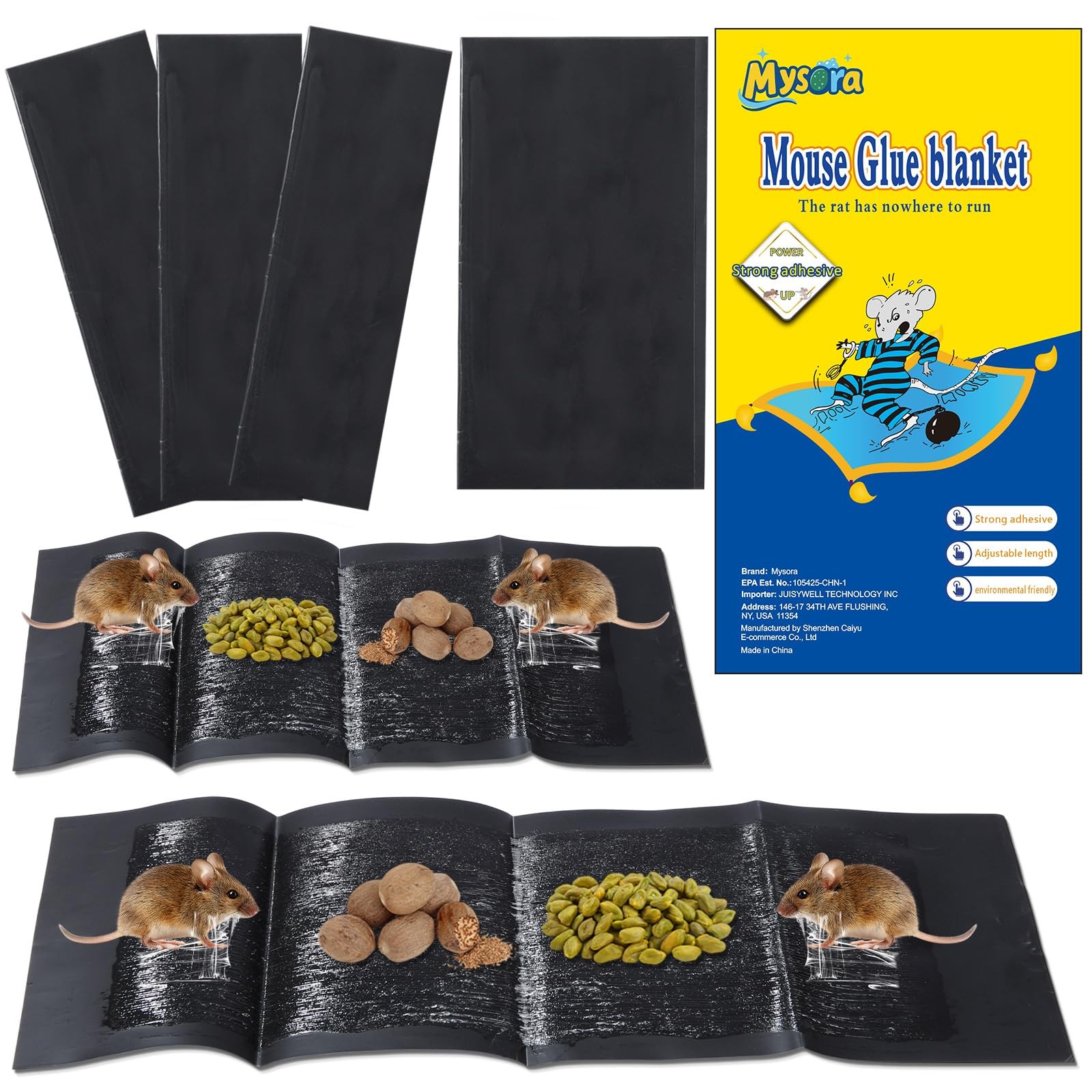 4 Pack 24''+48'' Large Sticky Mouse Glue Traps Sticky Rat Trap that Work for ... gallery