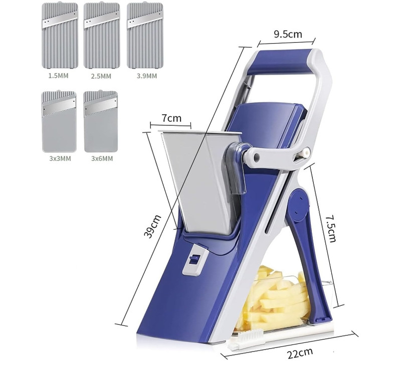 Safe Multifunctional Mandoline Slicer 5 in 1 Vegetable Chopper, Pro Food Chopper gallery