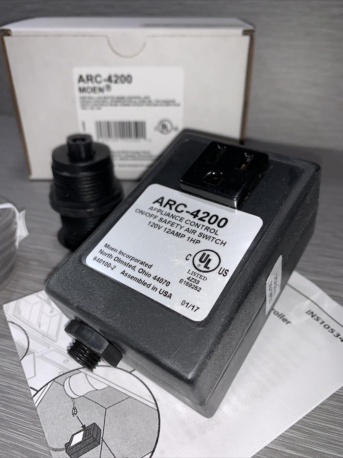 Moen ARC-4200 Garbage Disposal Air Switch Controller Base Single Outlet Only gallery