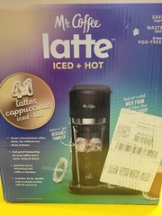 Mr. Coffee 4-in-1 Latte Coffee Maker Iced & Hot w/ Milk Frother Black
