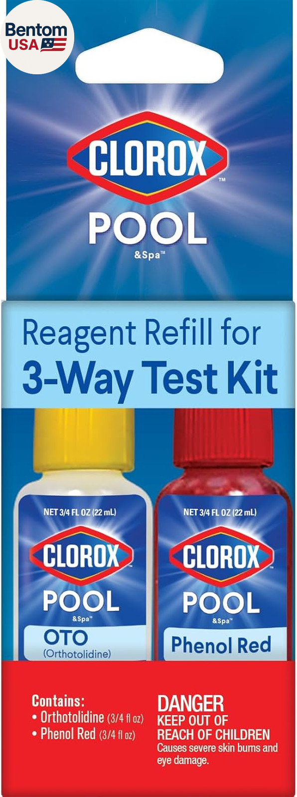 Clorox® Pool&Spa™ Swimming Pool 3-Way Water Test Kit Refill Solutions, 0.5Oz (Pa gallery