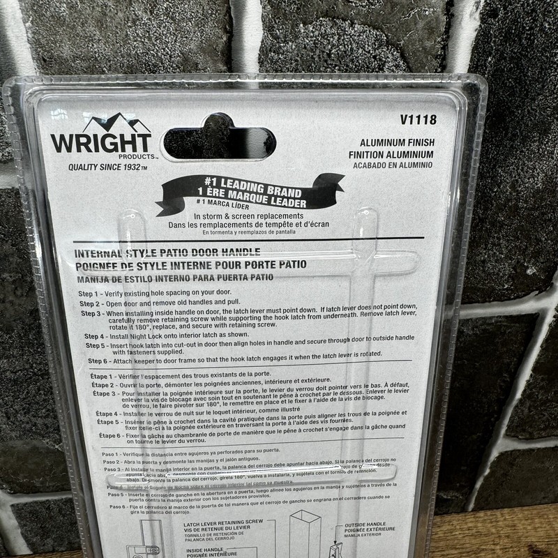 WRIGHT PRODUCTS 3.94-in Surface Mounted Sliding Patio Door Handleset V1118 gallery