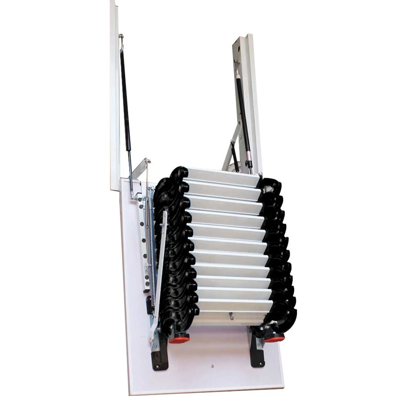 Attic Ladder Attic Pull Down Side-Mounted Loft Wall Ladder Access Stairs Al-Mg F gallery