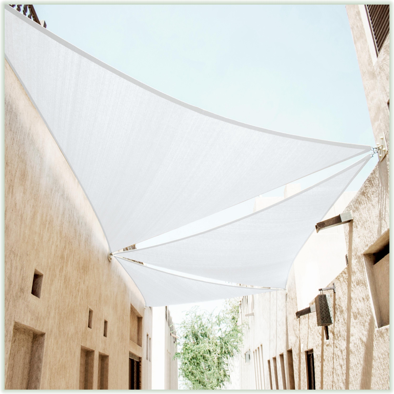 ColourTree White Custom Size Triangle Sun Shade Sail Canopy Fabric Outdoor Patio gallery