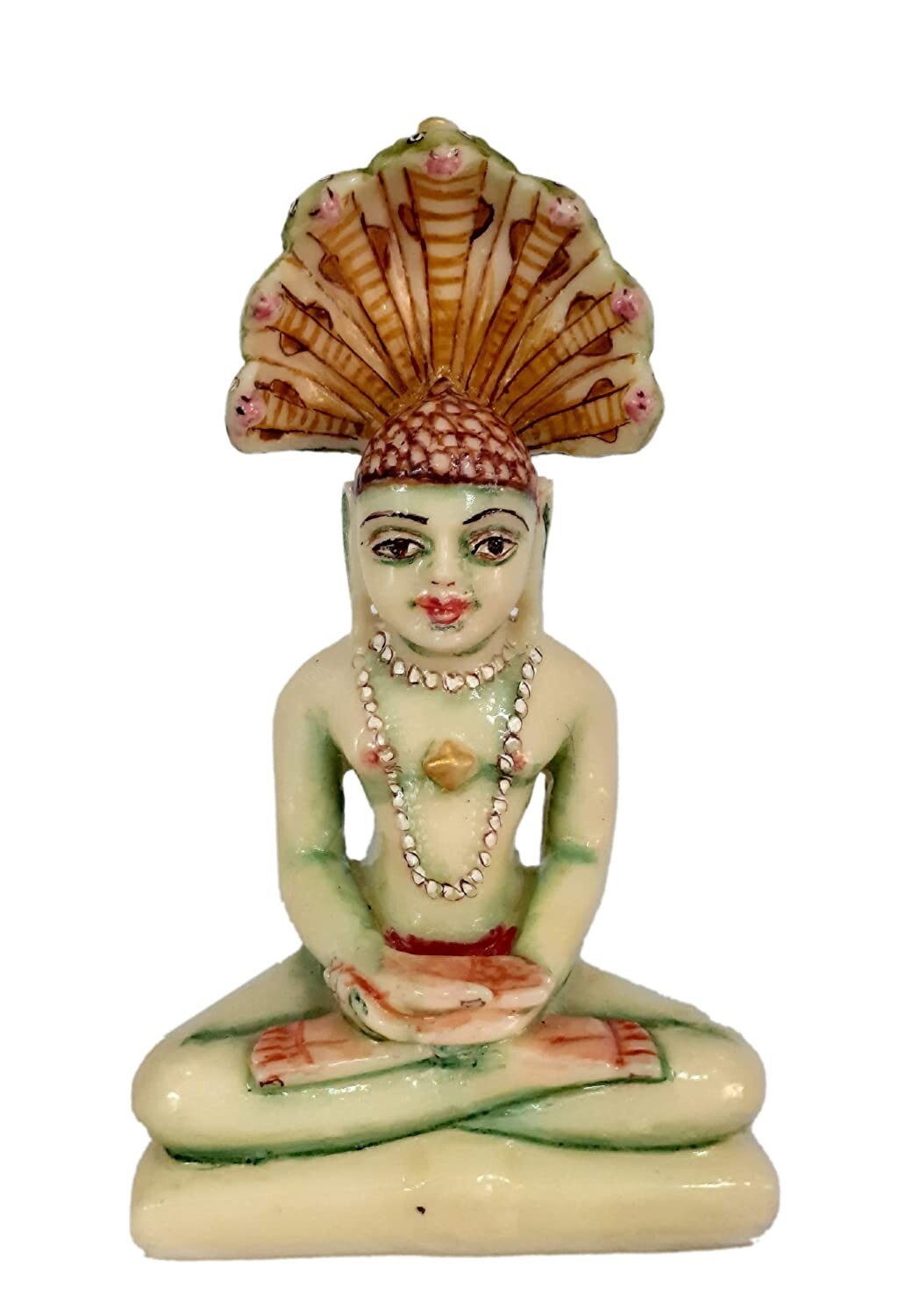 Hand Painted Small Parshvanatha Figure Jainism 23 tirthankaras Showpiece Statue gallery