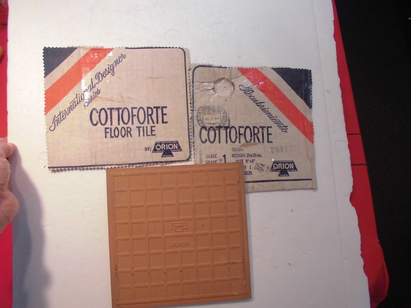 1 pc. Medium Brown Ceramic Floor Tile: 8" X 8" Smooth Surface + bit of flash gallery