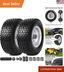 13×5.00-6 Solid Tire & Wheel Assembly – Puncture-Proof for Lawn Equipment