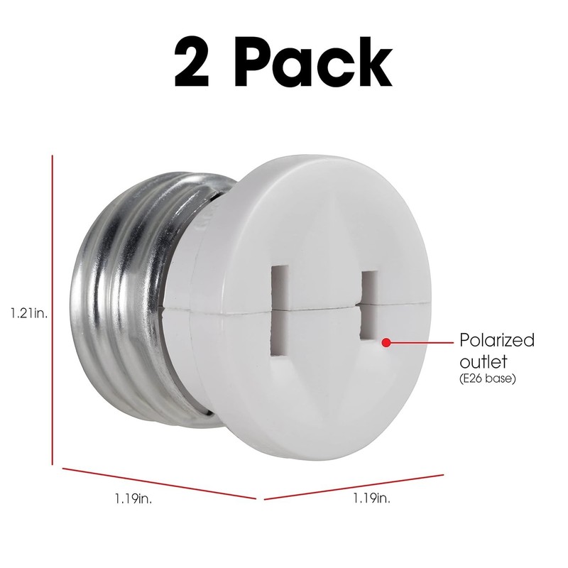 Compact and Versatile 2-Pack Socket Adapters for Indoor Use – Easy Installation gallery