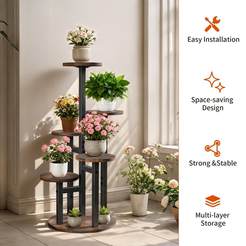 5 Tier Indoor Plant Stand for Multiple Plant Corner Tall Flower Pot Holders Rack gallery