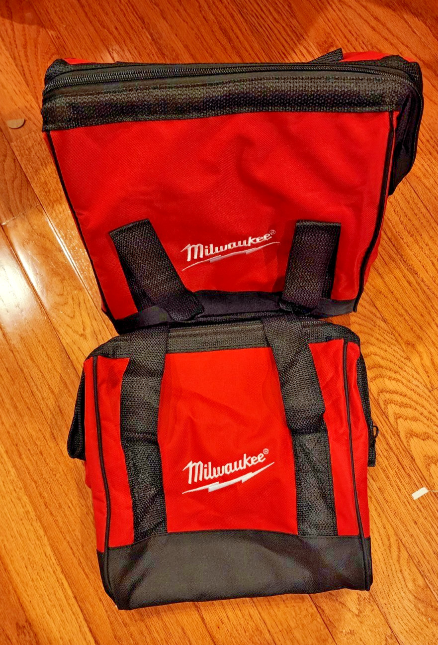 NEW Milwaukee M12 M18 Contractor Tool Bags 11" x 10" x 8" Case Small Size -(2) gallery