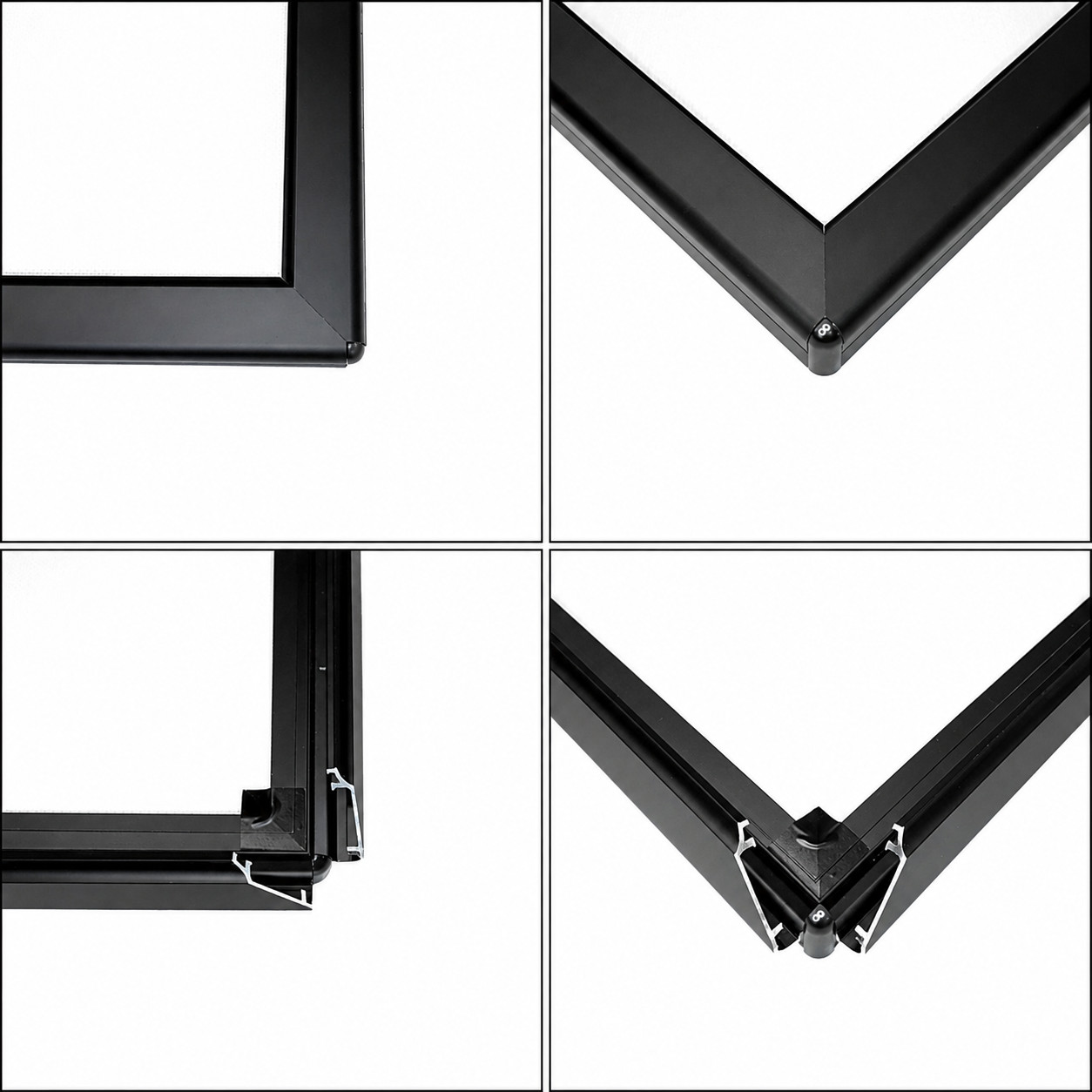 Modern LED Poster Frame, Decorative Lighted Frame, Black or Silver gallery