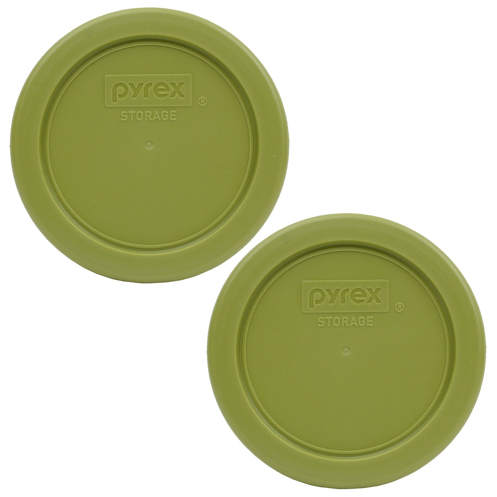 Pyrex 7202-PC Olive Green Plastic Replacement Storage Lid Cover (2-Pack) gallery