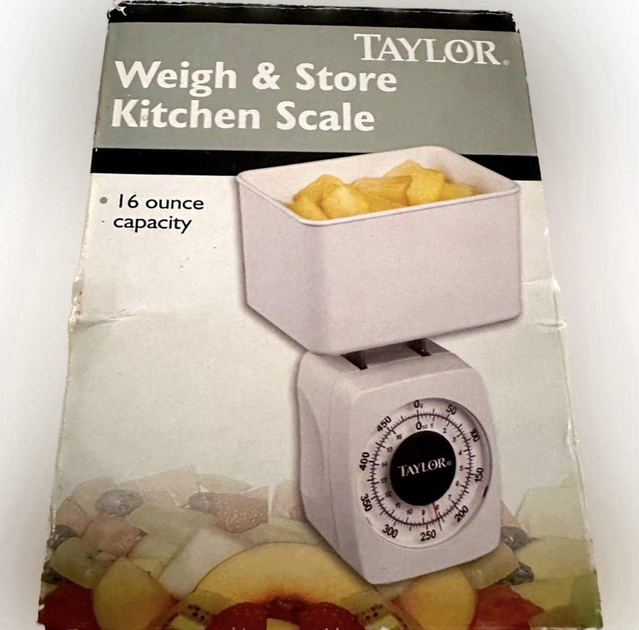TAYLOR Weigh & Store Kitchen Scale diet eat right healthy portion control 16 oz gallery
