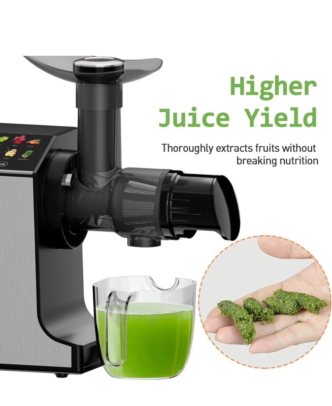 Slow Juicer Cold Press Masticating Extractor High Juice Yield Easy Clean Quiet gallery