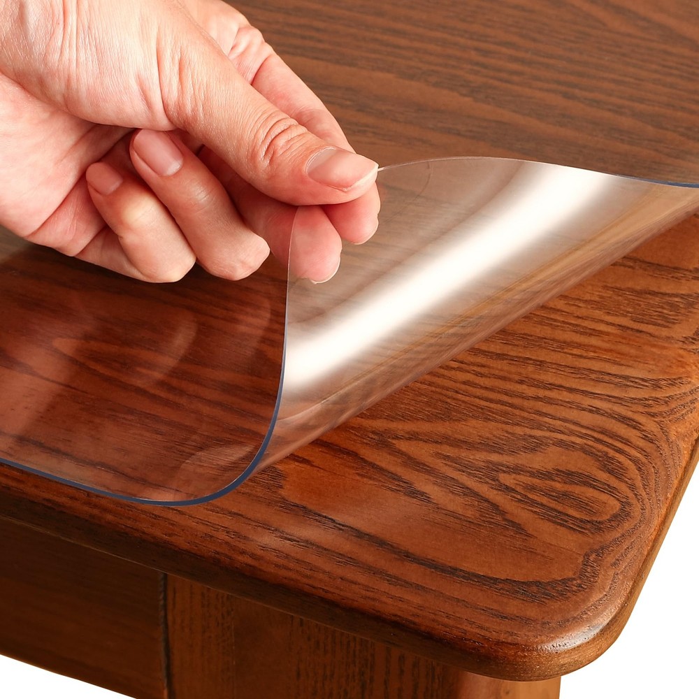 Protector de mesa transparente rectangular 40 x 72 pulgadas, 1,5 mm transparente