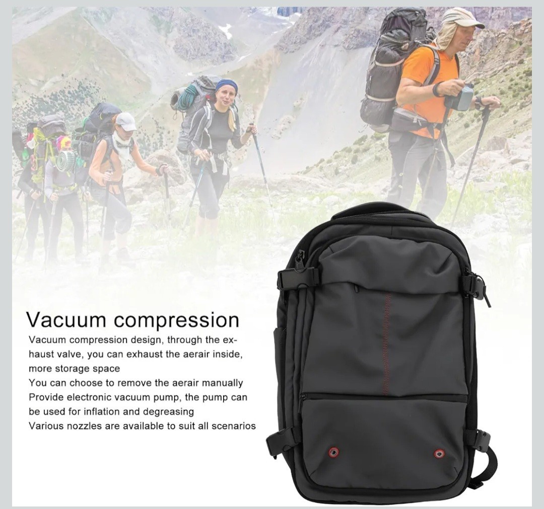 FOSA Vacuum Compression Backpack With Pump, Large - Gray 3