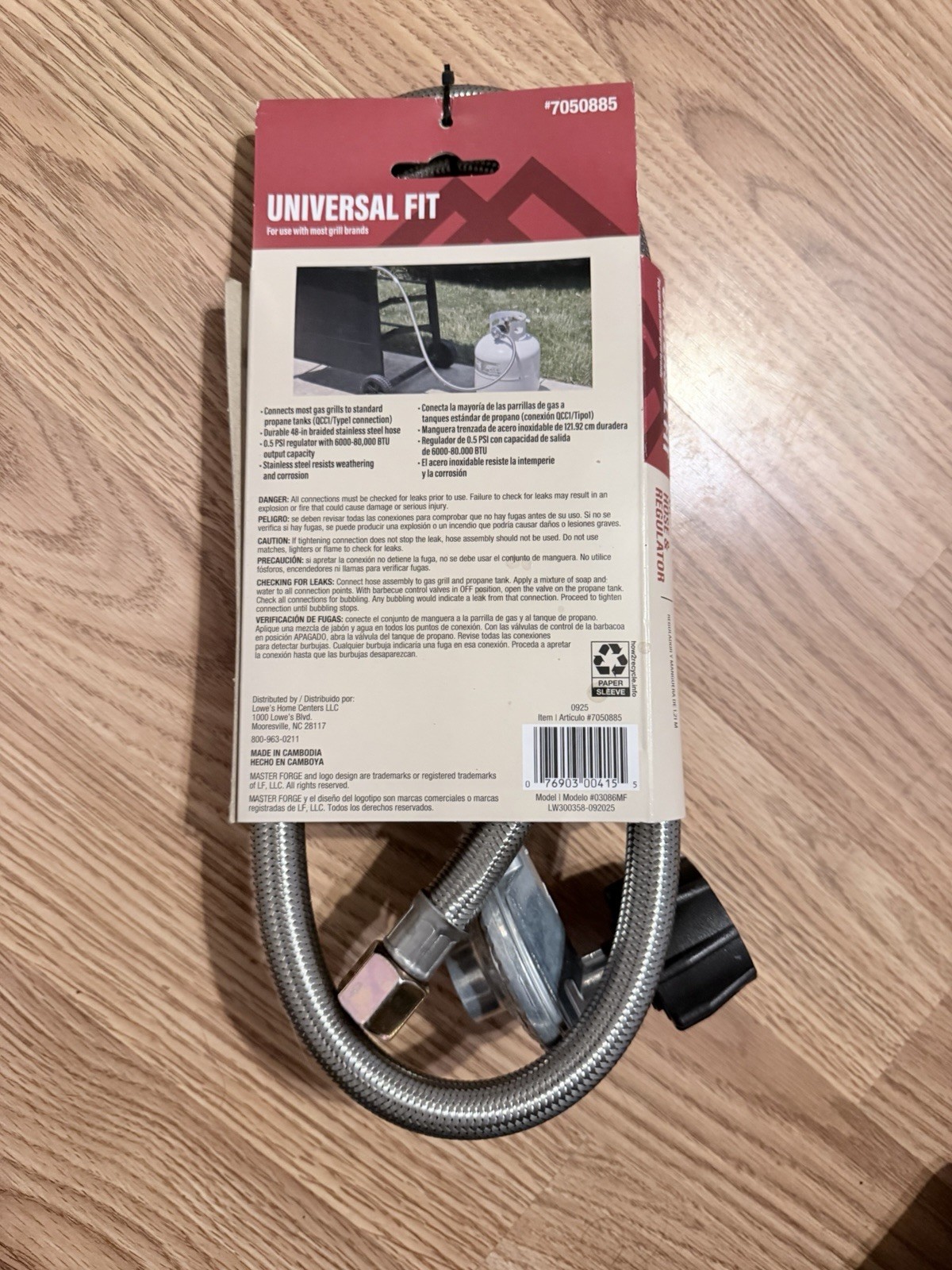4FT Propane Hose Regulator Universal Fit 1"-20 1lb to 5-20lb Tank US 7050885 gallery