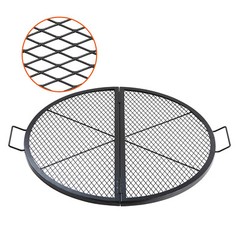 VEVOR 36″ Foldable Round Cooking Fire Pit Grill Grate X-Marks Heavy-Duty Steel