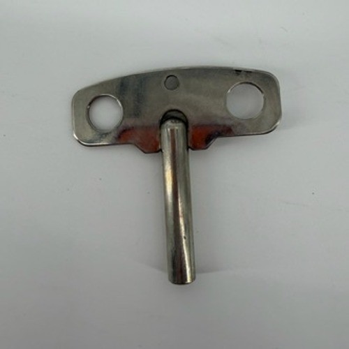 Vintage Metal Winding Key Square Socket T-Handle Clock Radiator Tool Silver gallery